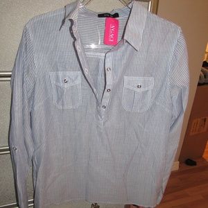 Agaci Blue/White Stripped Top